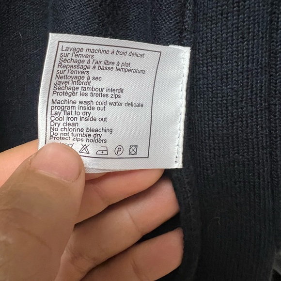 Chanel Uniform Long Preppy Cardigan in Navy Blue - Picture 7 of 7